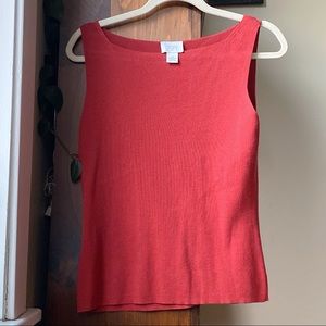 Ann Taylor LOFT Burnt Orange Sleeveless Top